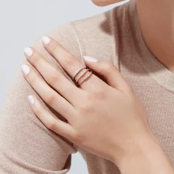 Effy Jewelry Pave Classica 14K Rose Gold Diamond Band Ring, 0.31 TCW | Rings