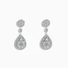 Effy Jewelry Pave Classica 14K White Diamond Earrings | Earrings