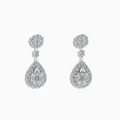 Effy Jewelry Pave Classica 14K White Diamond Earrings | Earrings