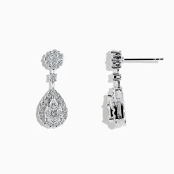Effy Jewelry Pave Classica 14K White Diamond Earrings | Earrings