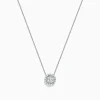 BH Multi Pave Classica 14K White Gold Diamond Halo Pendant, 0.32 TCW | Necklaces & Pendants