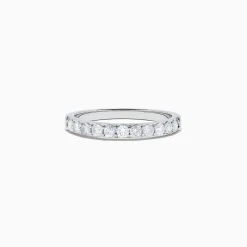 BH Multi Pave Classica 14K White Gold Prong Set Diamond Band, 0.49 TCW | Rings