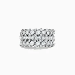 BH Multi Pave Classica 14K White Gold Diamond Ring, 1.88 TCW | Rings