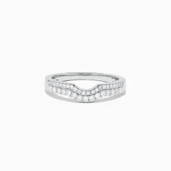 BH Multi Pave Classica 14K White Gold Curved Diamond Band, 0.32 TCW | Rings