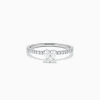 BH Multi Pave Classica 14K White Gold Diamond Mini Heart Ring, 0.35 TCW | Rings