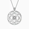 BH Multi Pave Classica 14K White Gold Diamond Pendant, 1.32 TCW | Necklaces & Pendants