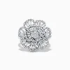 Effy Jewelry Pave Classica 14K White Gold Diamond Flower Ring | Rings