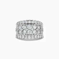 Effy Jewelry Pave Classica 14K White Gold Diamond Statement Ring 4.84 TCW | Rings