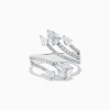 Effy Jewelry Pave Classica 14k White Gold Open Shank Diamond Ring 1.0 TCW | Rings