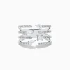 Effy Jewelry Pave Classica 14k White Gold Open Shank Diamond Ring | Rings