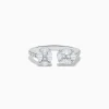 Effy Jewelry Pave Classica 14K White Gold Open Shank Diamond Ring | Rings
