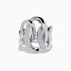 Effy Jewelry Pave Classica 14K White Gold Interlocking Diamond Statement Ring | Rings