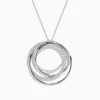 BH Multi Pave Classica 14K White Gold Diamond Crossover Pendant 0.70 TCW | Necklaces & Pendants