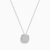 BH Multi Pave Classica 14K White Gold Square Diamond Pendant 0.98 TCW | Necklaces & Pendants