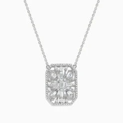 Effy Jewelry Pave Classica 14K White Gold Diamond Necklace | Necklaces & Pendants