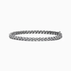 Effy Jewelry Pave Classica 14K White Gold Diamond Tennis Bracelet, 1.03 TCW | Bracelets