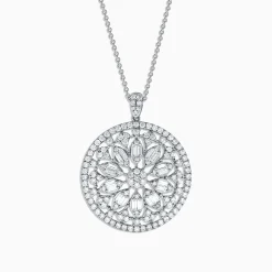 BH Pave Classica 14K White Gold Diamond Pendant, 2.80 TCW | Necklaces & Pendants