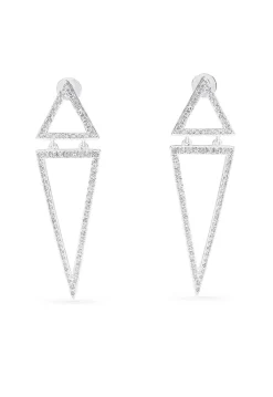 Effy Jewelry Pave Classica 14K White Gold Diamond Triangles Earrings, 0.59 TCW | Earrings