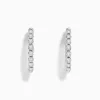 BH Multi Pave Classica 14K White Gold 3/4" Diamond Hoop Earrings 0.43 TCW | Earrings