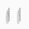BH Multi Pave Classica 14K White Gold 3/4" Diamond Inside- Out Hoop Earrings | Earrings