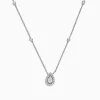 Effy Jewelry Pave Classica 14K White Gold Diamond Pear Shaped Necklace, 0.38 TCW | Necklaces & Pendants