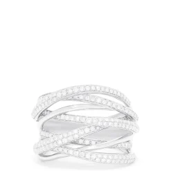 Effy Jewelry Pave Classica 14K White Gold Diamond Ring, 0.71 TCW | Rings