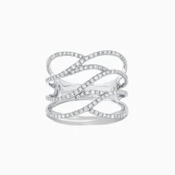 Effy Jewelry Pave Classica 14K White Gold Diamond Fashion Ring, 0.43 TCW | Rings