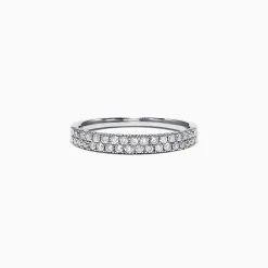 Effy Jewelry Pave Classica 14K White Gold Two Row Pave Diamond Band, 0.37 TCW | Rings