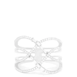 Effy Jewelry Pave Classica 14K White Gold Diamond Fashion Ring, 0.42 TCW | Rings