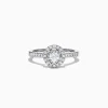 Effy Jewelry Pave Classica 14K White Gold Diamond Halo Ring, 0.59 TCW | Rings