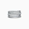Effy Jewelry Pave Classica 14K White Gold Diamond Crossover Ring, 0.54 TCW | Rings