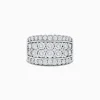 BH Multi Pave Classica 14K White Gold Diamond Wide Band Ring, 1.54 TCW | Rings