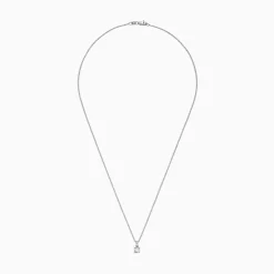 Effy Jewelry Pave Classica 14K White Gold Diamond Solitaire Pendant, 0.15 TCW | Necklaces & Pendants
