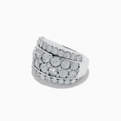 Effy Jewelry Pave Classica 14K White Gold Diamond Statement Ring 4.84 TCW | Rings