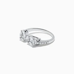 Effy Jewelry Pave Classica 14K White Gold Open Shank Diamond Ring | Rings