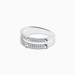 Effy Jewelry Pave Classica 14K White Gold Diamond Studded Ring | Rings