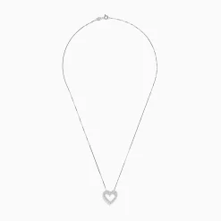 BH Multi Pave Classica 14K White Gold White Diamond Heart Pendant 0.98 TCW | Necklaces & Pendants