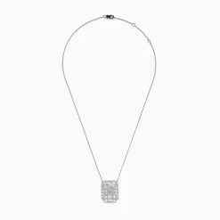 Effy Jewelry Pave Classica 14K White Gold Diamond Necklace | Necklaces & Pendants