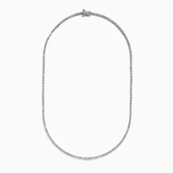 Effy Jewelry Pave Classica 14K White Gold Diamond Tennis Necklace 0.97 TCW | Necklaces & Pendants