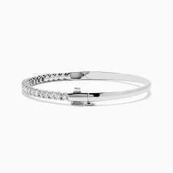 BH Multi Pave Classica 14K White Gold Diamond Bangle 0.98 TCW | Bracelets