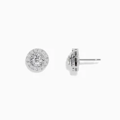 BH Multi Pave Classica 14K White Gold Diamond Stud Earrings | Earrings