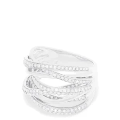 Effy Jewelry Pave Classica 14K White Gold Diamond Ring, 0.71 TCW | Rings
