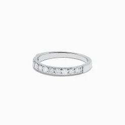 BH Multi Pave Classica 14K White Gold Prong Set Diamond Band, 0.49 TCW | Rings