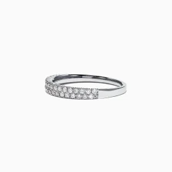 Effy Jewelry Pave Classica 14K White Gold Two Row Pave Diamond Band, 0.37 TCW | Rings