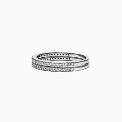 Effy Jewelry Pave Classica 14K White Gold Diamond Band Set, 0.36 TCW | Rings