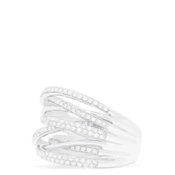 Effy Jewelry Pave Classica 14K White Gold Diamond Ring, 0.71 TCW | Rings
