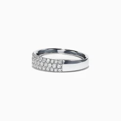 Effy Jewelry Pave Classica 14K White Gold Three Row Pave Diamond Band, 0.84 TCW | Rings