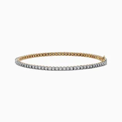 Effy Jewelry Pave Classica 14K Yellow and White Gold Diamond Tennis Bracelet 0.98 TCW | Bracelets