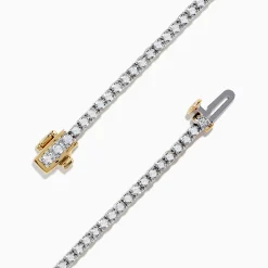 Effy Jewelry Pave Classica 14K Yellow and White Gold Diamond Tennis Bracelet 0.98 TCW | Bracelets