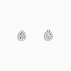 Effy Jewelry Pave Classica 14K Yellow Gold Pave Diamond Pear Shaped Stud Earrings | Earrings